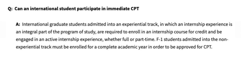 Trine University 特莱恩大学DAY 1 CPT申请政策