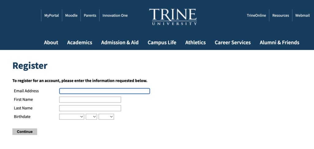 Trine University 特莱恩大学DAY 1 CPT网申流程2